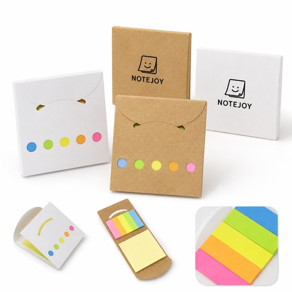 Paper Smiley Notes with Colorful Labels
