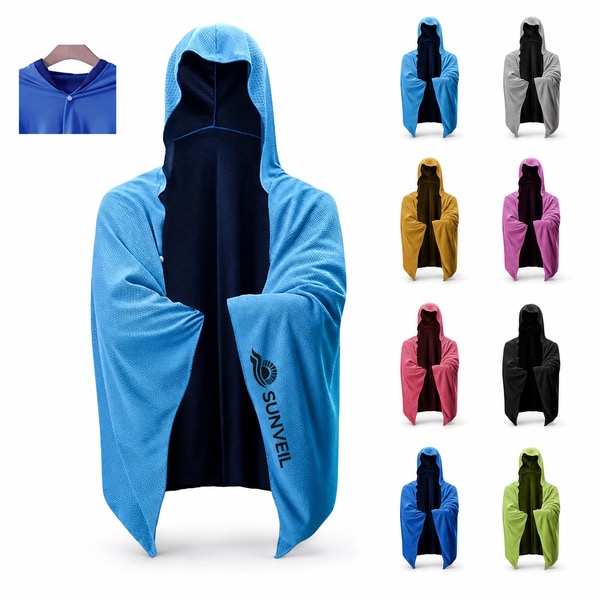 Fast Drying Cooling Poncho Towel, MOQ50