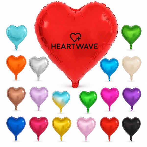 Aluminum Film Balloon, 18-Inch Heart Shape
