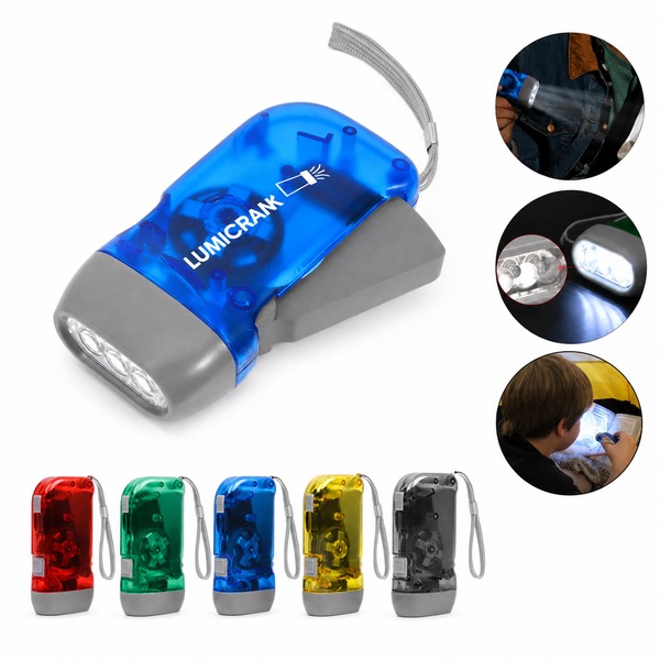 ABS Metal Emergency Hand-Crank LED Light