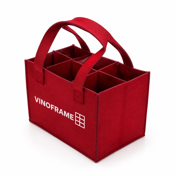 Felt Split Wine Handbag 9.8 x 7 x 6.3 Inches