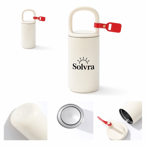Adjustable Strap 14 oz Stainless Steel Thermos