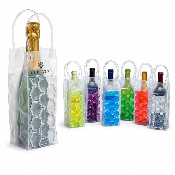 Single-Bottle Wine Cooler Bag for Wine and Champagne — Pvc — Pink