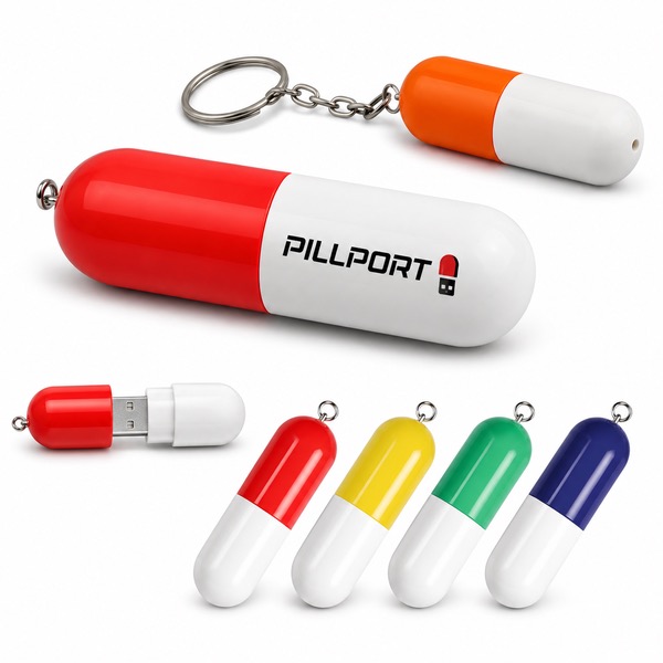 Plastic 8GB USB Flash Drive with Pill Design