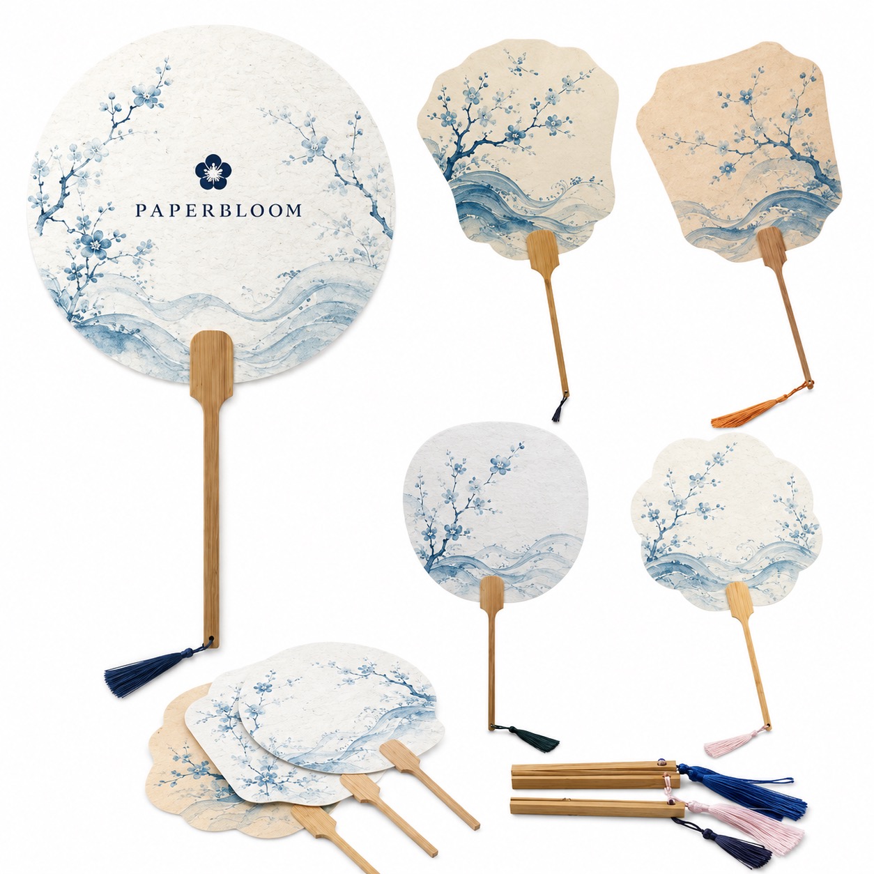 Thickened Semi Raw Xuan Paper Calligraphy Round Fan