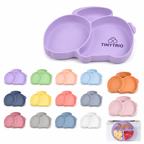 3 Compartment Baby Plate In Silicone