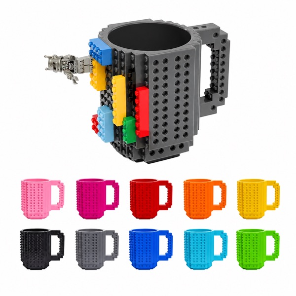 BPA Free Coffee Mug With Buildable Blocks