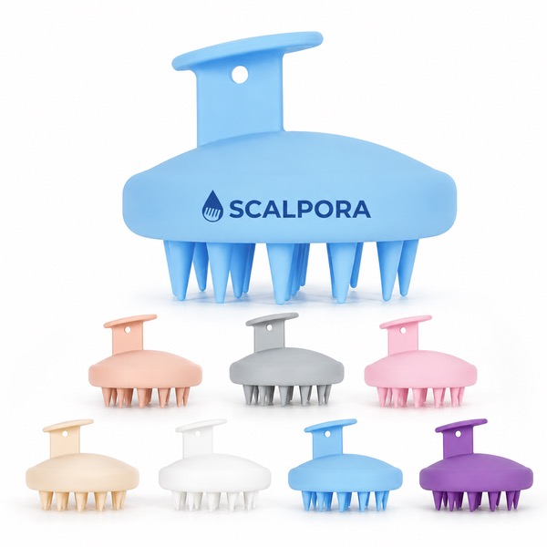 Sensitive Scalp Deep Cleaning Massage Brush — Tpe — White