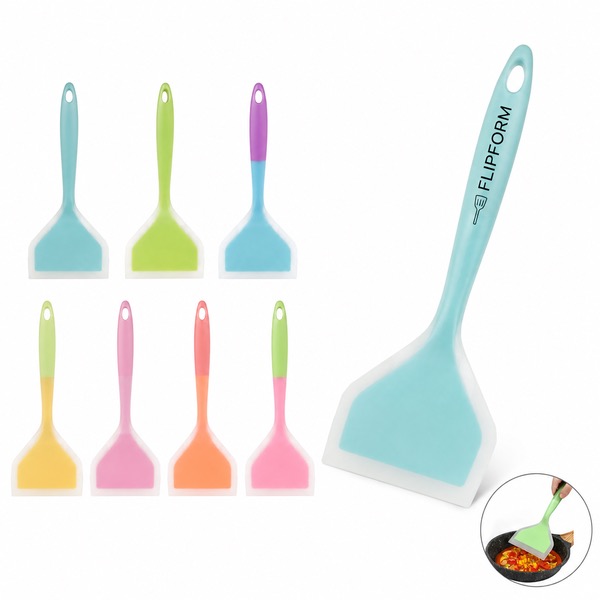 Flexible Angled Edge Silicone Cooking Spatula for Pancakes