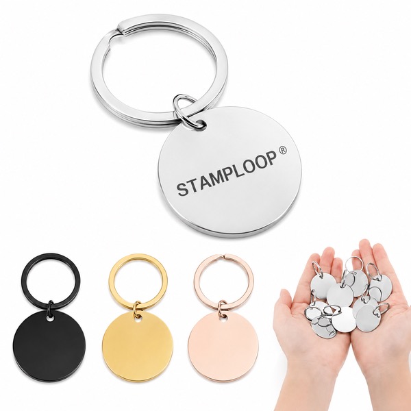 Round Blank Aluminum Tags for Engraving and Keychains