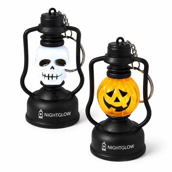 Plastic Halloween Pumpkin Skull Light — Stainless Hips Plastic — White