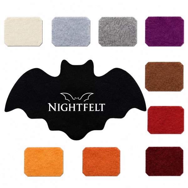 Halloween Bat Felt Dining Placemat Heat Resistant