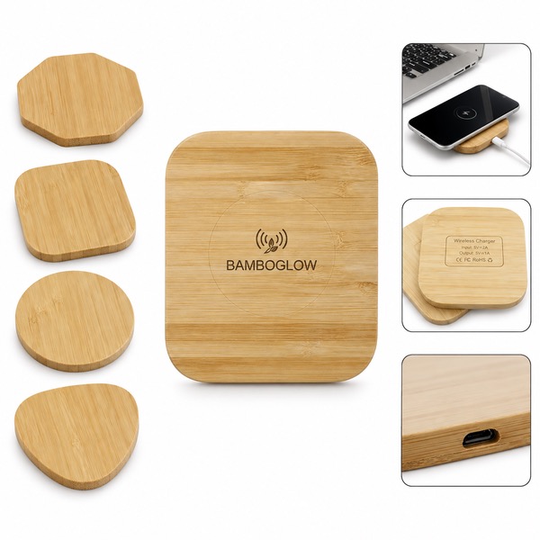 Eco-Friendly Bamboo Smartphone Charging Station