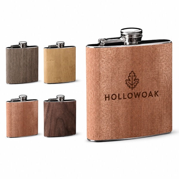 Food-Grade Stainless Steel Flask, 6oz, 4.29 x 3.74 Inches
