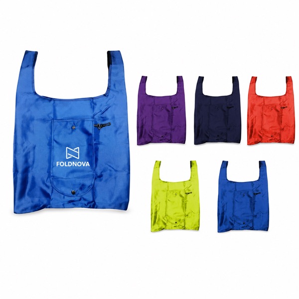 Promotional Folding Shopping Bag, Nylon, Custom Logo