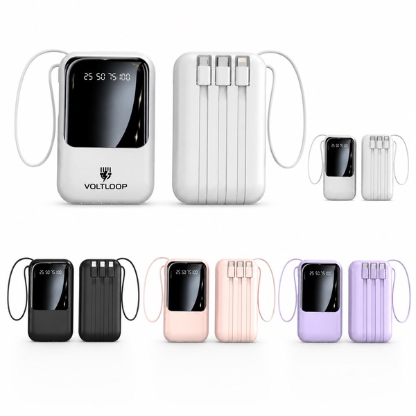 Compact Rechargeable Power Bank with 20000mAh Capacity