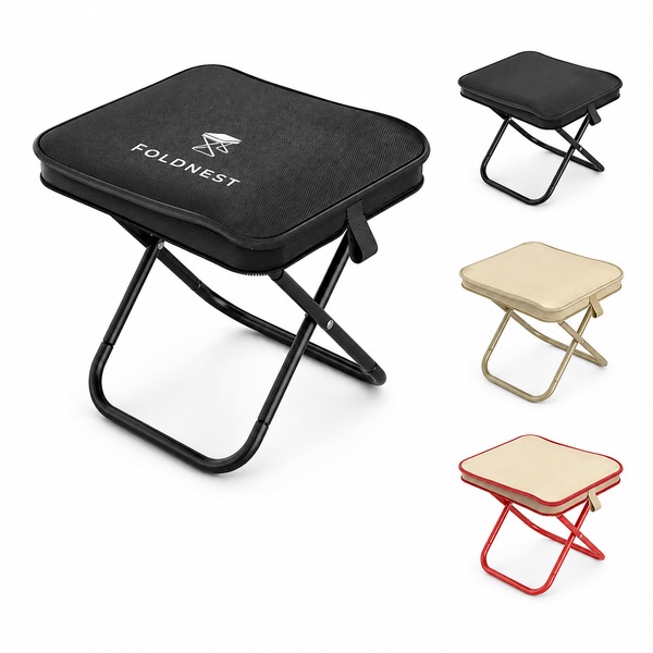 Compact Folding Outdoor Stool, 10.24 x 9.49 x 11.02 Inch