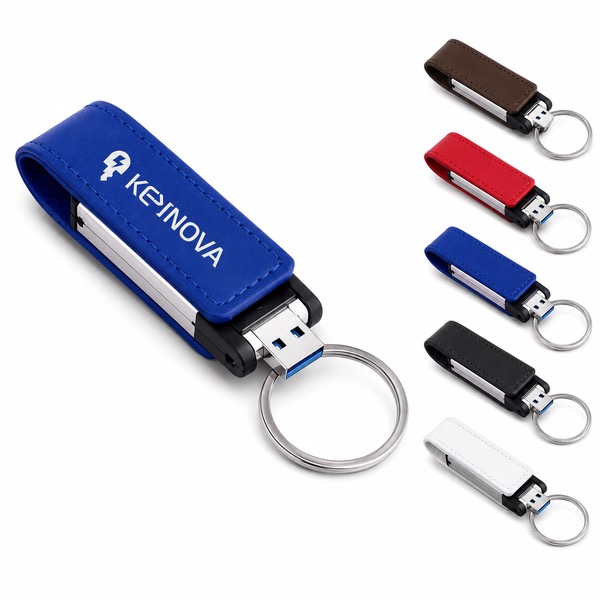 32GB Leather Keychain Memory Stick USB 3.0