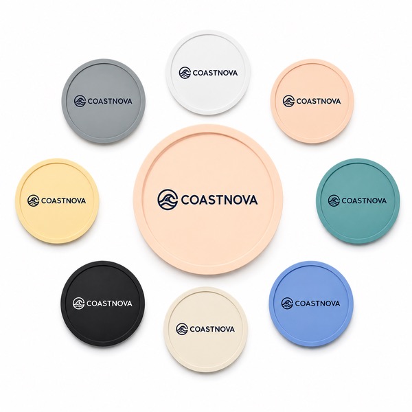Food-Grade Silicone 4-Inch Coaster, Non-Slip Surface