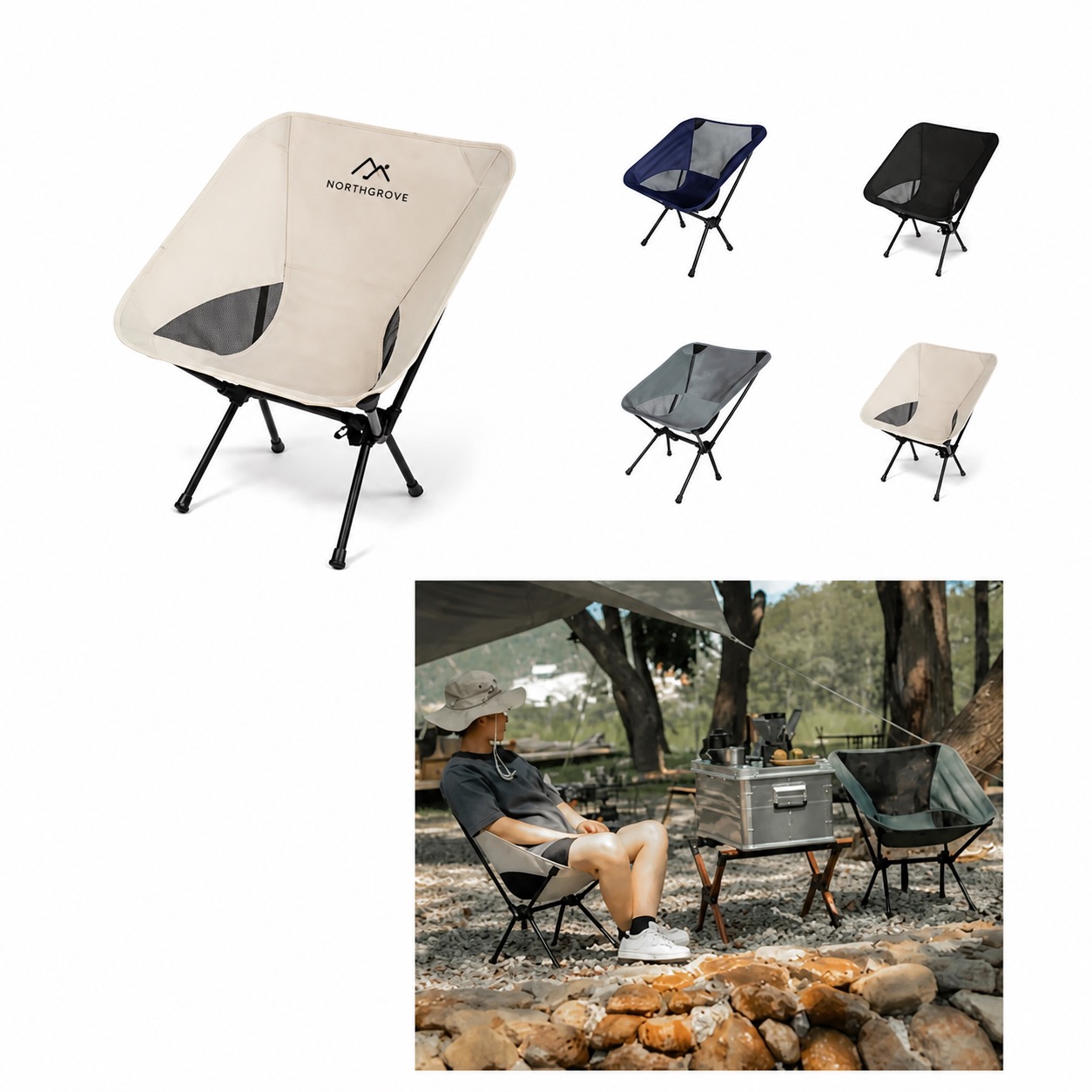 Foldable Outdoor Chair with High Density Canvas
