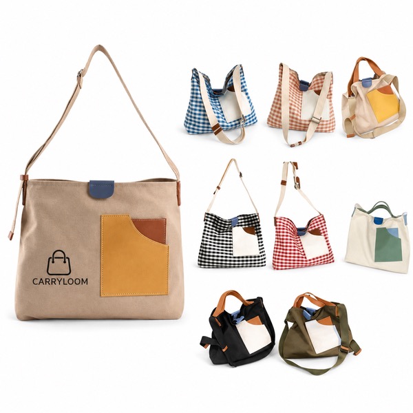 Canvas Commuter Bag 14.6 x 3.9 x 12.2 Inch