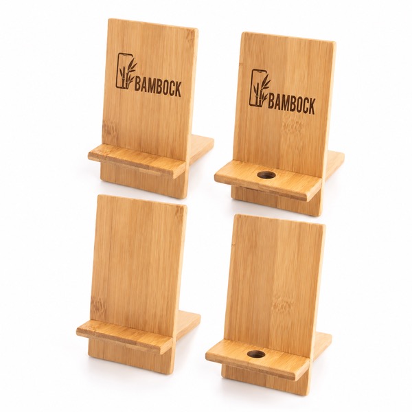 Bamboo Phone Stand Desk Holder 5.51 x 3.15 x 2.75