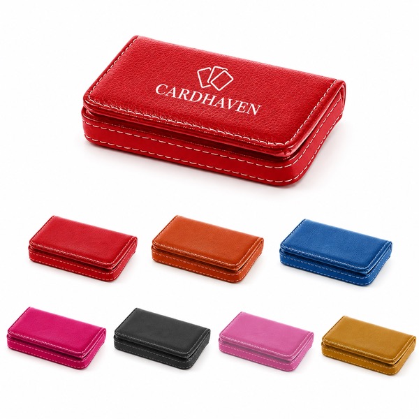 4 x 2.6 x 0.7 Inch PU Leather Card Box