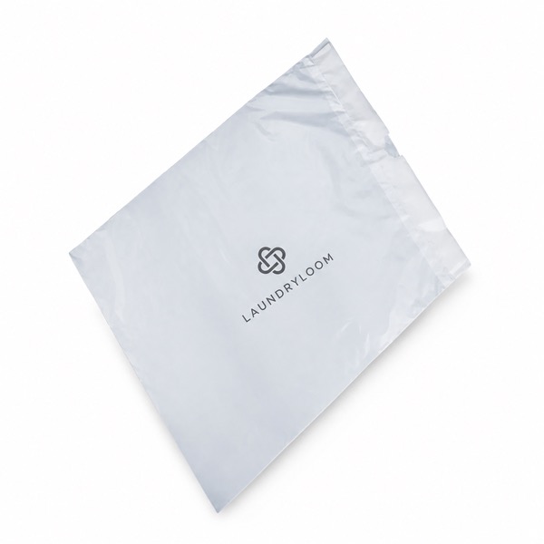 Waterproof Coated Polyester Laundry Bag 15.7 x 18.1 Inch — Plastic — White