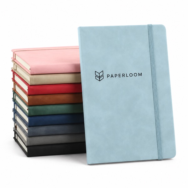 Hard Cover A5 Notebook With Lined Paper — Pu Leather — Red
