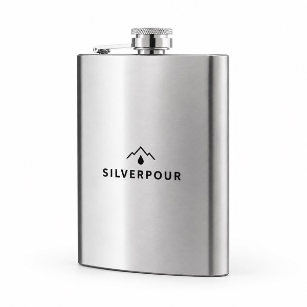 8oz Stainless Steel Liquor Flask with Leakproof Lid