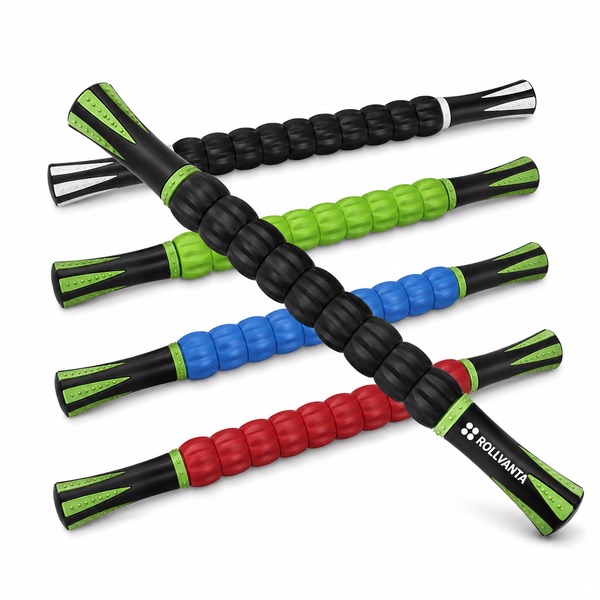 Lightweight Athlete Massage Stick with 9 ABS Rollers