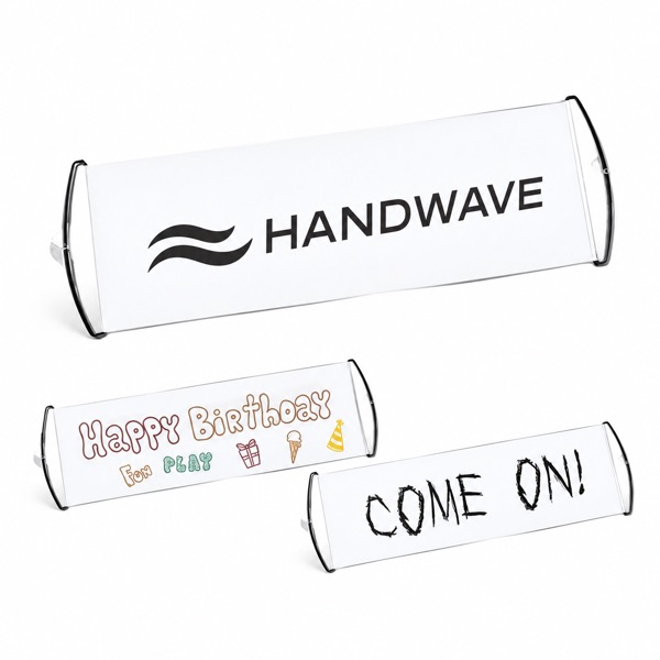 Pocket Roll Up Blank PET Hand Banner — Plastic-Pet — Multi Color