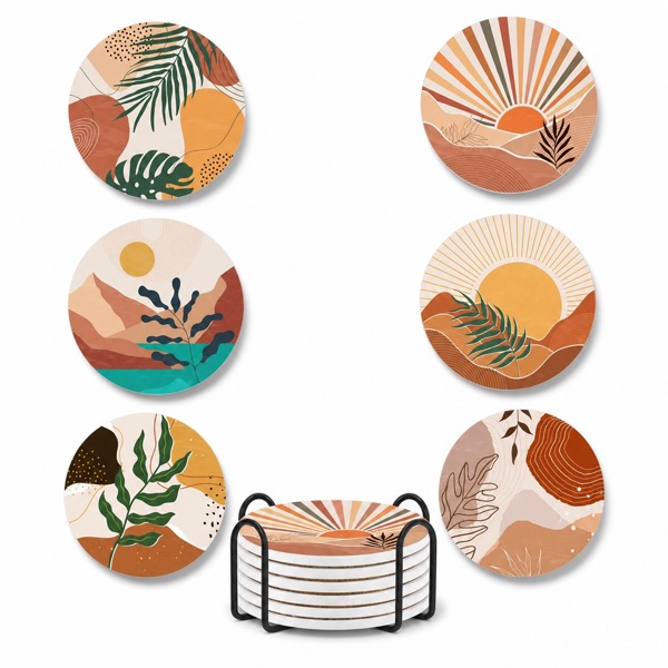 Cork Backed Ceramic Drink Coaster