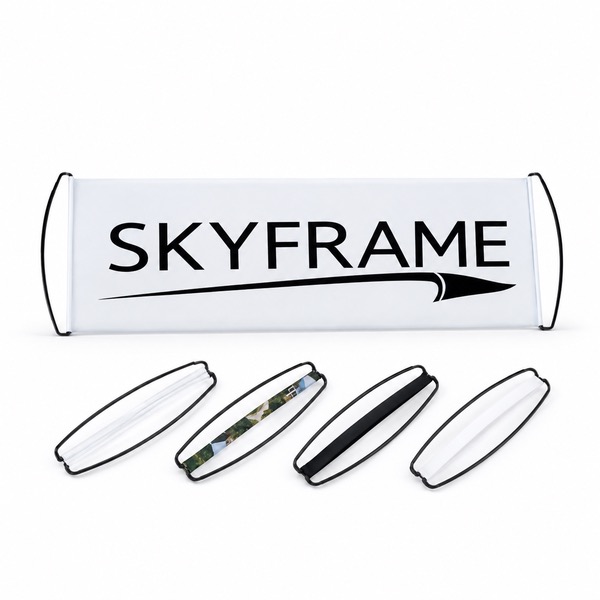 Blank PET Handheld Banner Rolls to 9.5 x 2 Inch