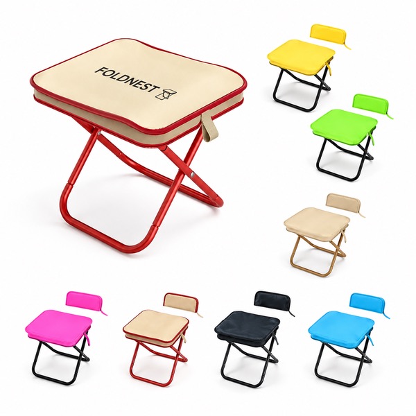 Foldable Oxford Cloth Stool Bag, Carbon Steel Frame