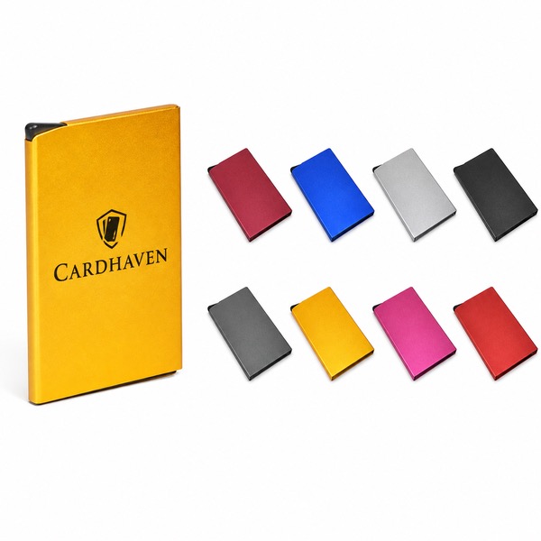 Secure Closure Aluminum Box for Cards — Aluminum — Black