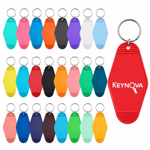 Blank ABS Plastic Key Ring Tag for Sublimation 9cm x 4.5cm
