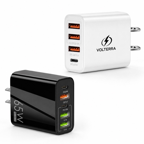 65W USB Charger Block with 5 Ports