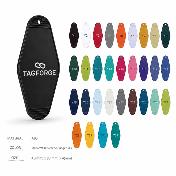 Smooth Durable ABS Hotel Key Tag — Abs — Black