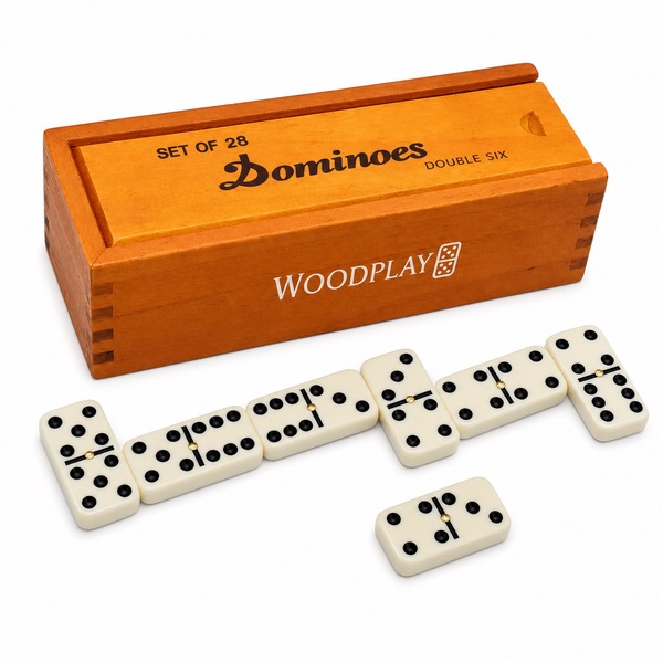 28 Piece Domino Set In Wooden Box