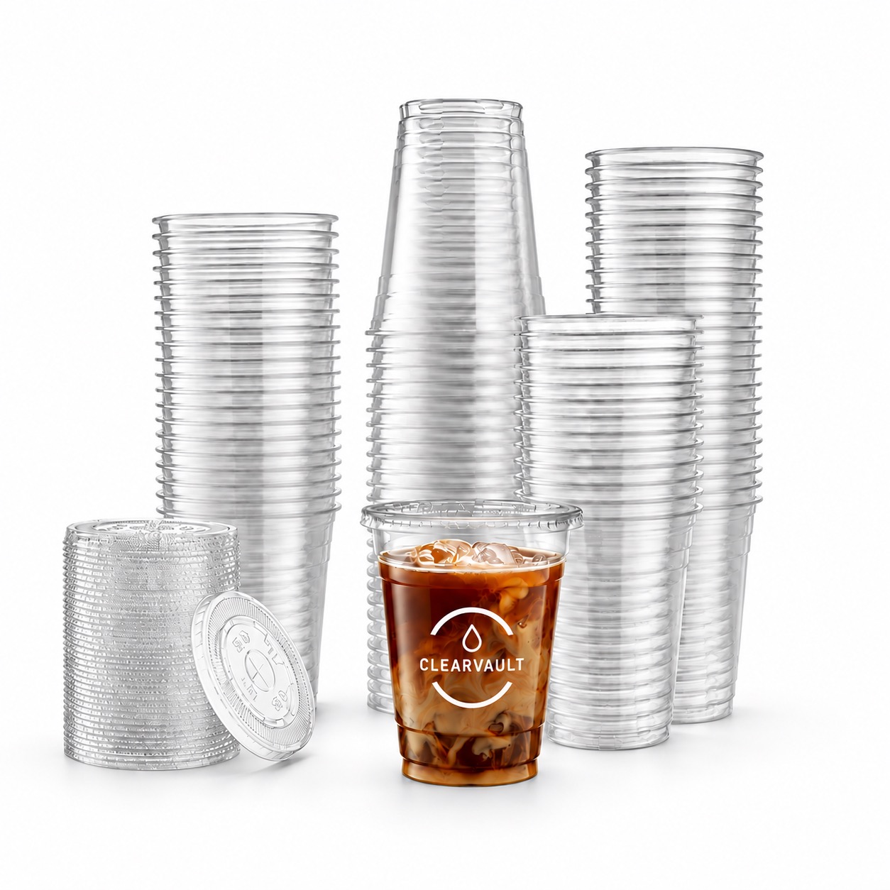 Clear 16oz Plastic Cups for Cold Drinks