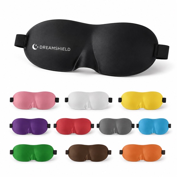 Contoured Polyester Eye Mask for Indoor Outdoor Rest