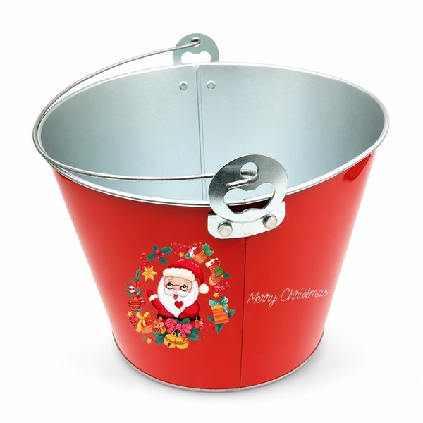 Galvanized Steel Bucket Holds 6 Bottles, Custom Color