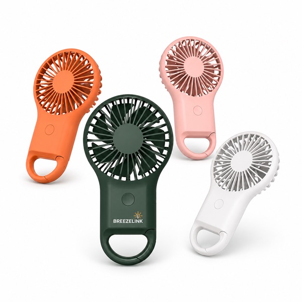Carabiner Mini USB Fan with 5 Blade LED Light