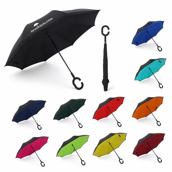 Splash-Proof Reverse Car Umbrella with C Handle
