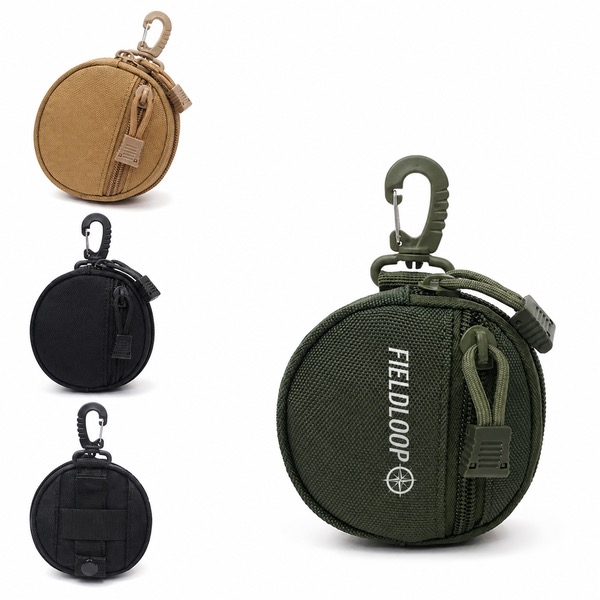Customizable Tactical Nylon Pouch for Keys and Coins