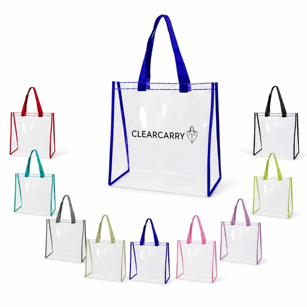 Clear PVC Promotional Tote with Custom Logo Printing