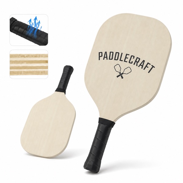 Poplar Wood Pickleball Racket with Non-Slip Grip