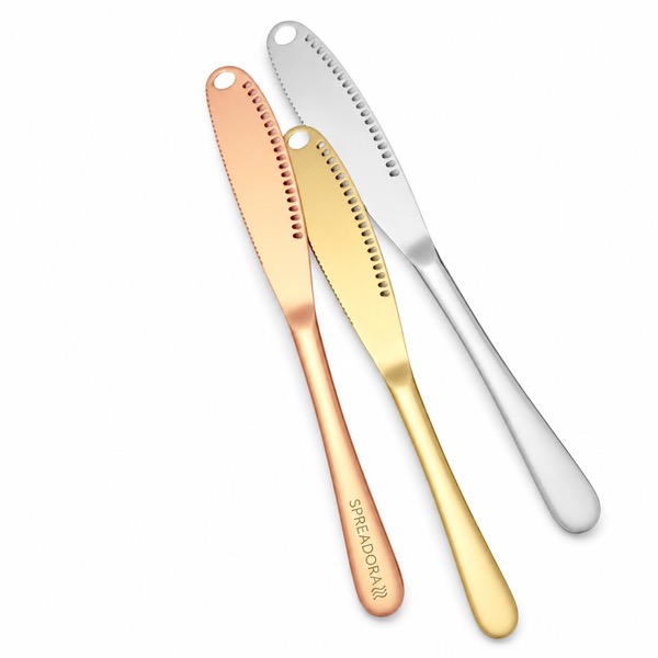 Butter Knife with Serrated Edge and Curling Slots