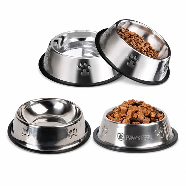 Rust Proof Stainless Steel Puppy Kitten Bowl 4.4x6x1.8 Inch